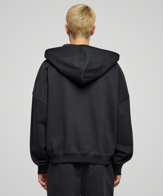 Vintage Oversized 90s Cut Zip Hoodie